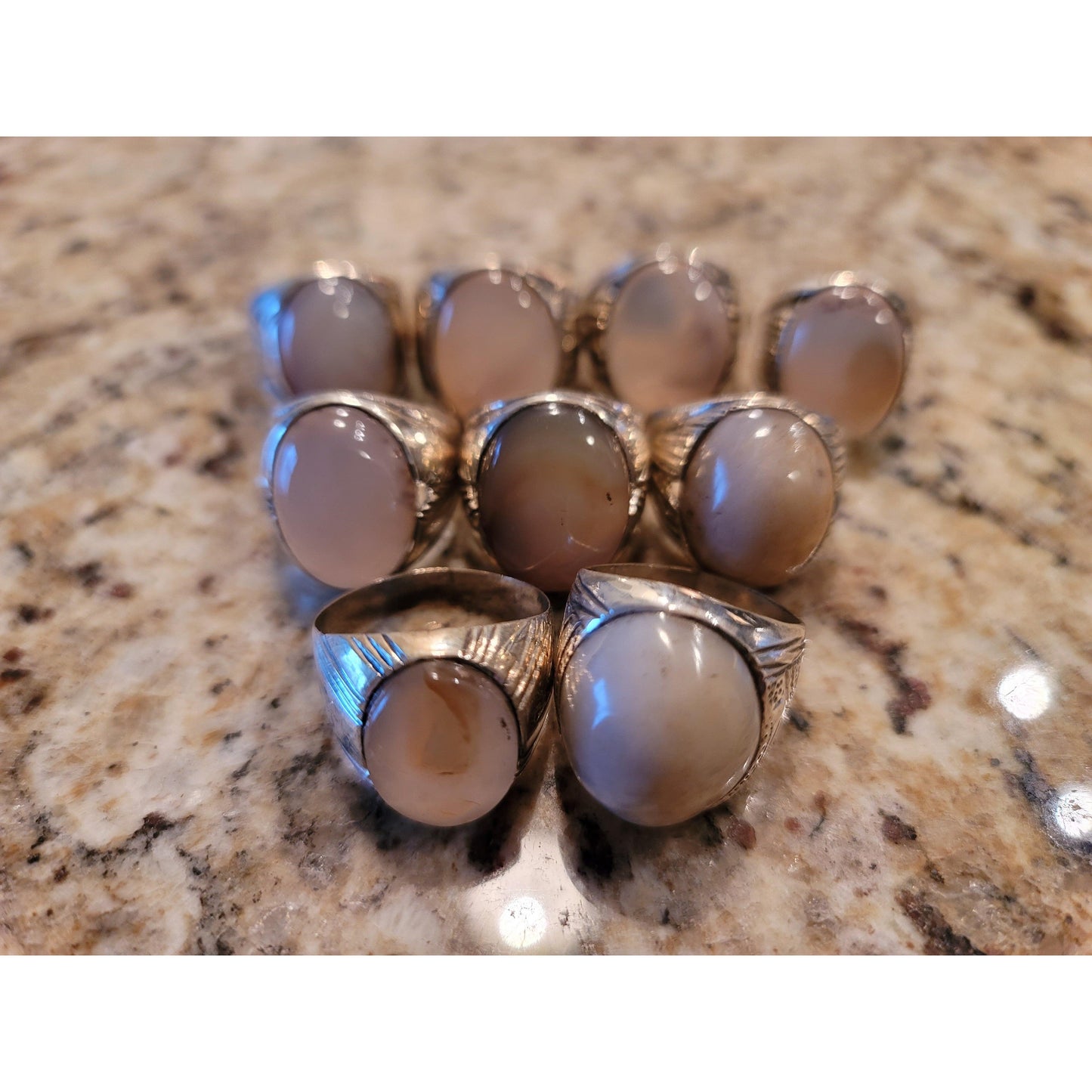 Third eye opening rings - cloud agate LIMITED QUANTITY - sufi magic