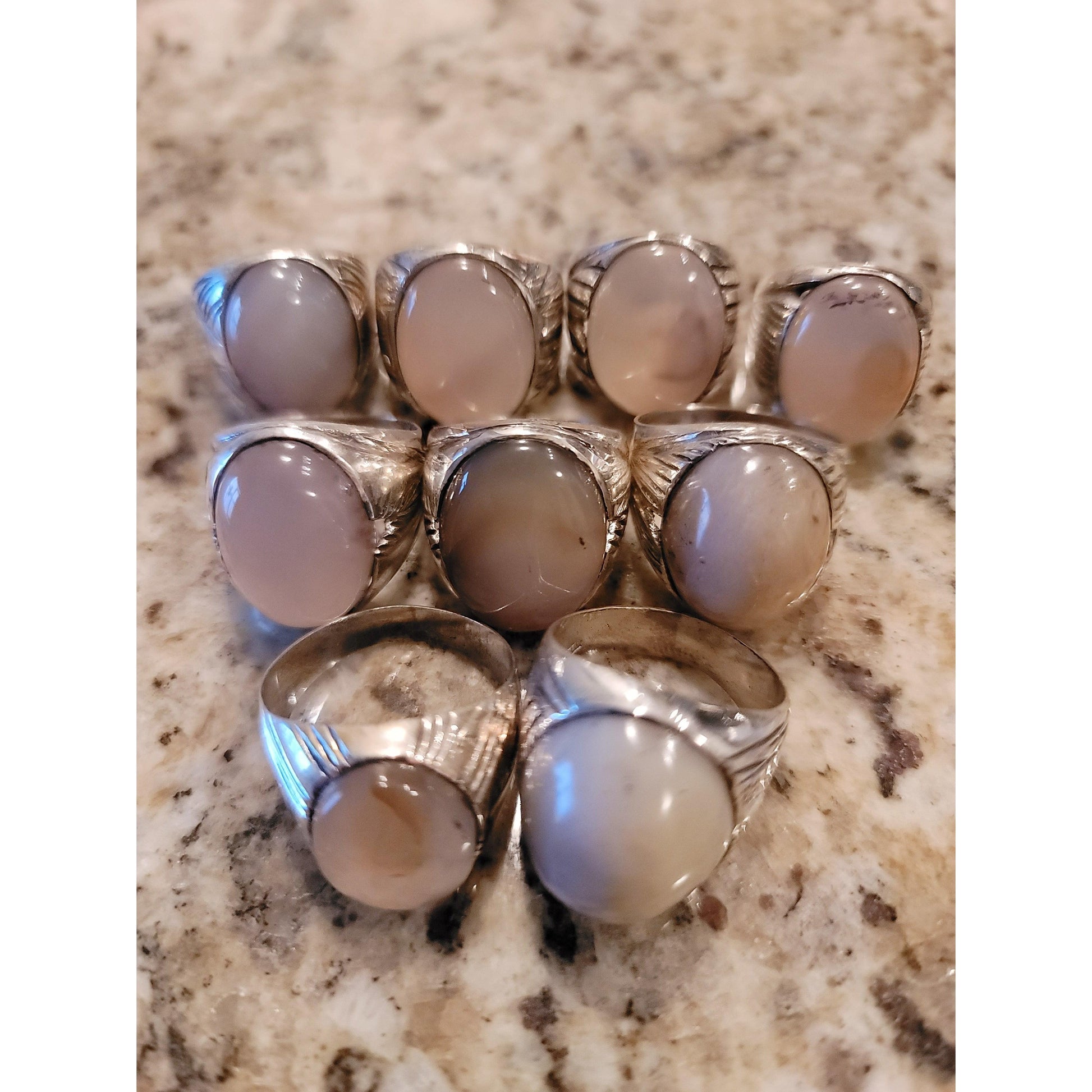 Third eye opening rings - cloud agate LIMITED QUANTITY - sufi magic