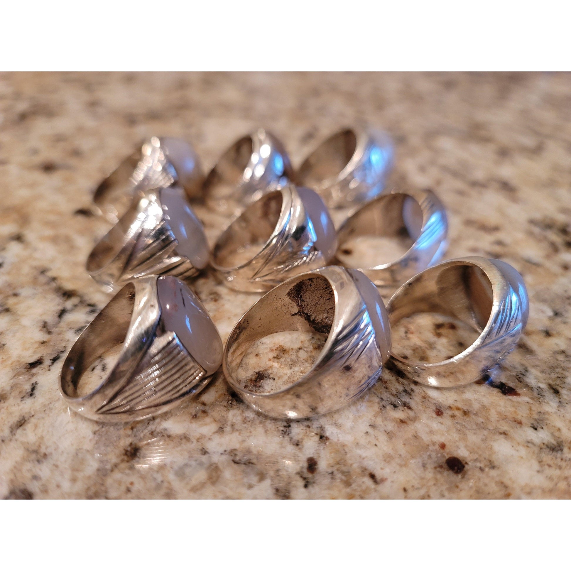Third eye opening rings - cloud agate LIMITED QUANTITY - sufi magic