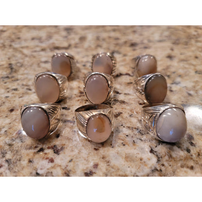 Third eye opening rings - cloud agate LIMITED QUANTITY - sufi magic