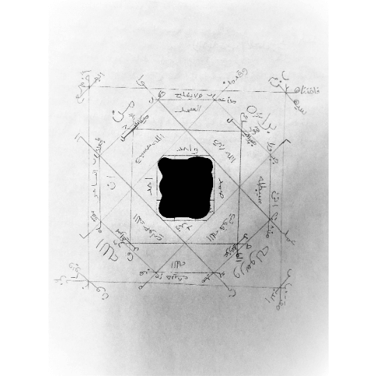 custome taweez text written on paper