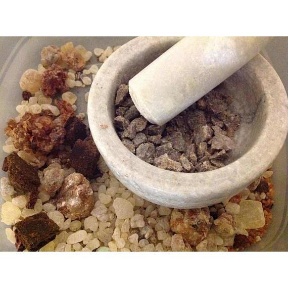 mixing of all incenses in mortar
